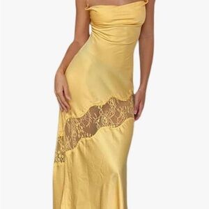 Women Satin Slip Dress Spaghetti Strap Size Medium